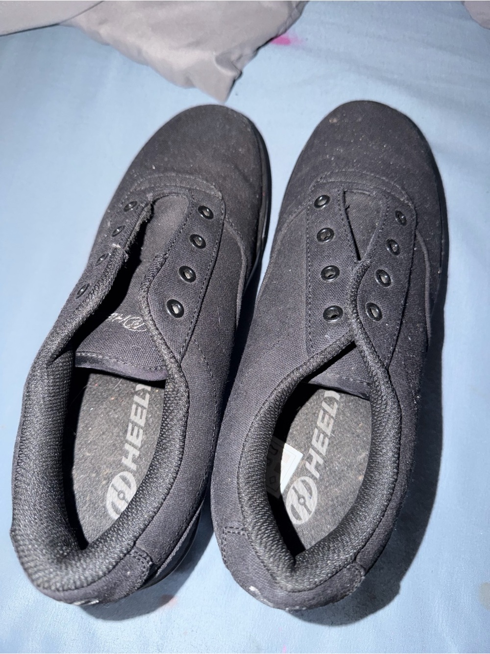 Heelys Black Canvas Slip-On Skate Sneakers